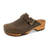 [Caffe] Manu Damen Clog woody Schuhe, Damen Clogs Leder, klassische Clogs für Damen Leder manu, clogs damen mit biegsamer nachhaltiger holzsohle, der bestseller, farbe: caffe (braun), holzclogs woody, woody schuhe, woody shoes, handgemachte holzschuhe aus österreich, kärnten