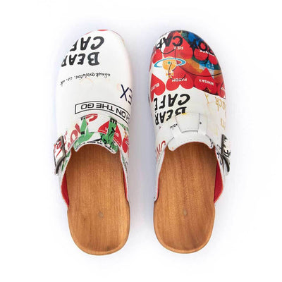 [Showtime] Manu Damen Clog mit biegsamer nachhaltiger holzsohle, der bestseller, holzclogs woody, woody schuhe, woody shoes, handgemachte holzschuhe aus österreich, kärnten, farbe: showtime (multicolor)