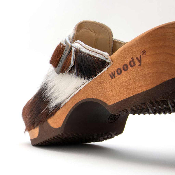 [Natur Fell] Manu Fell Damen Clog, fellclogs, clogs damen mit biegsamer nachhaltiger holzsohle, der bestseller, farbe: fell natur, holzclogs woody, woody schuhe, woody shoes, handgemachte holzschuhe aus österreich, kärnten