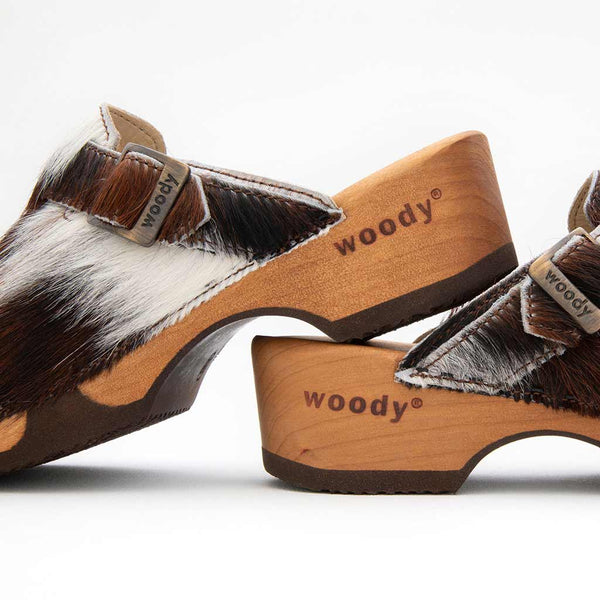 [Natur Fell] Manu Fell Damen Clog, fellclogs, clogs damen mit biegsamer nachhaltiger holzsohle, der bestseller, farbe: fell natur, holzclogs woody, woody schuhe, woody shoes, handgemachte holzschuhe aus österreich, kärnten