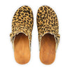 [Leopard] Manu Fell Damen Clog, fellclogs, clogs damen mit biegsamer nachhaltiger holzsohle, der bestseller, farbe: leopard (animal print), holzclogs woody, woody schuhe, woody shoes, handgemachte holzschuhe aus österreich, kärnten