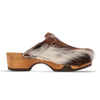 [Natur Fell] Manu Fell Damen Clog, fellclogs, clogs damen mit biegsamer nachhaltiger holzsohle, der bestseller, farbe: fell natur, holzclogs woody, woody schuhe, woody shoes, handgemachte holzschuhe aus österreich, kärnten