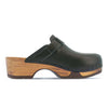 [Schwarz] Manu Kärnten Damen Clog mit stick und biegsamer nachhaltiger holzsohle, der bestseller, farbe: schwarz, holzclogs woody, woody schuhe, woody shoes, handgemachte holzschuhe aus österreich, kärnten