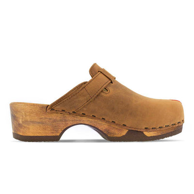 [Tabacco] Manu Kärnten Damen Clog mit stick und biegsamer nachhaltiger holzsohle, der bestseller, farbe: tabacco-braun, holzclogs woody, woody schuhe, woody shoes, handgemachte holzschuhe aus österreich, kärnten