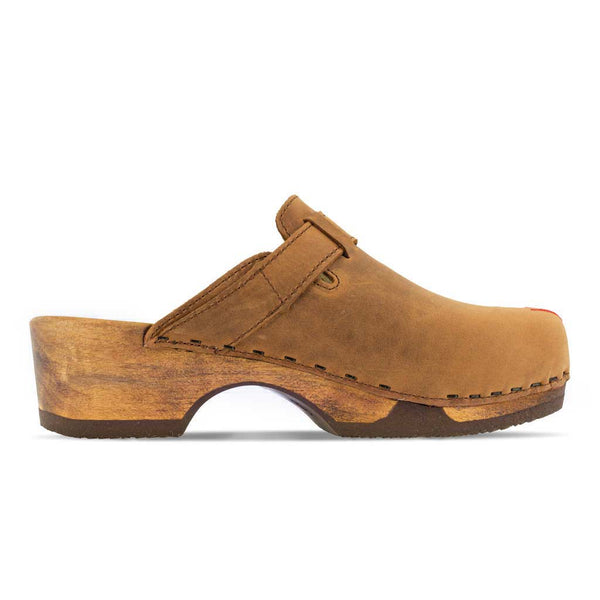[Tabacco] Manu Kärnten Damen Clog mit stick und biegsamer nachhaltiger holzsohle, der bestseller, farbe: tabacco-braun, holzclogs woody, woody schuhe, woody shoes, handgemachte holzschuhe aus österreich, kärnten