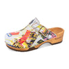 [Kaiser Franz Joseph] Manu Damen Clog mit biegsamer nachhaltiger holzsohle, der bestseller, farbe: kaiser franz joseph (multicolor), holzclogs woody, woody schuhe, woody shoes, handgemachte holzschuhe aus österreich, kärnten