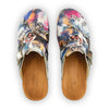 [Sex & Rock'n'Roll] Manu Damen Clog mit biegsamer nachhaltiger holzsohle, der bestseller, farbe: sex & rock'n'roll (multicolor), holzclogs woody, woody schuhe, woody shoes, handgemachte holzschuhe aus österreich, kärnten