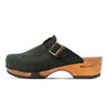[Nero] Manu Damen Clog mit biegsamer nachhaltiger holzsohle, der bestseller, farbe: nero-schwarz, holzclogs woody, woody schuhe, woody shoes, handgemachte holzschuhe aus österreich, kärnten