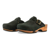 [Nero] Manu Damen Clog mit biegsamer nachhaltiger holzsohle, der bestseller, farbe: nero-schwarz, holzclogs woody, woody schuhe, woody shoes, handgemachte holzschuhe aus österreich, kärnten