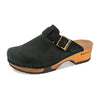 [Nero] Manu Damen Clog mit biegsamer nachhaltiger holzsohle, der bestseller, farbe: nero-schwarz, holzclogs woody, woody schuhe, woody shoes, handgemachte holzschuhe aus österreich, kärnten