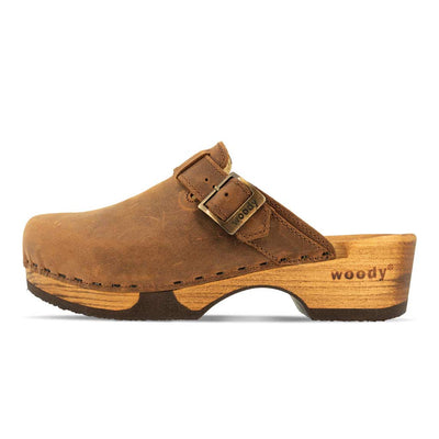 [Tabacco] Manu Damen Clog mit biegsamer nachhaltiger holzsohle, der bestseller, farbe: tabacco-braun, holzclogs woody, woody schuhe, woody shoes, handgemachte holzschuhe aus österreich, kärnten