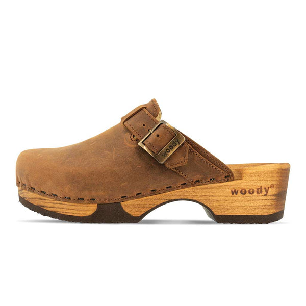 [Tabacco] Manu Damen Clog mit biegsamer nachhaltiger holzsohle, der bestseller, farbe: tabacco-braun, holzclogs woody, woody schuhe, woody shoes, handgemachte holzschuhe aus österreich, kärnten