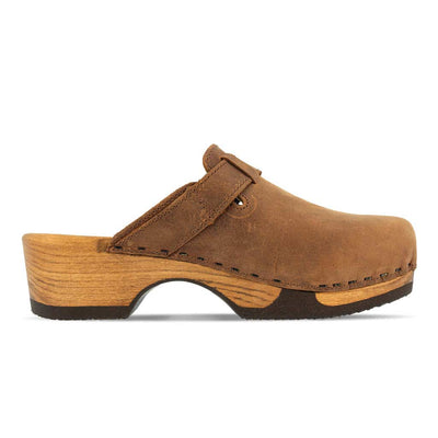 [Tabacco] Manu Damen Clog mit biegsamer nachhaltiger holzsohle, der bestseller, farbe: tabacco-braun, holzclogs woody, woody schuhe, woody shoes, handgemachte holzschuhe aus österreich, kärnten