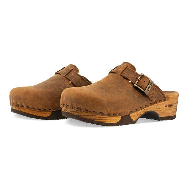 [Tabacco] Manu Damen Clog mit biegsamer nachhaltiger holzsohle, der bestseller, farbe: tabacco-braun, holzclogs woody, woody schuhe, woody shoes, handgemachte holzschuhe aus österreich, kärnten