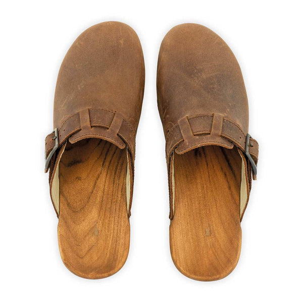 [Tabacco] Manu Damen Clog mit biegsamer nachhaltiger holzsohle, der bestseller, farbe: tabacco-braun, holzclogs woody, woody schuhe, woody shoes, handgemachte holzschuhe aus österreich, kärnten