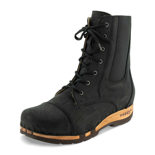[Nero] Mara Damen Clog Stiefelette woody, farbe: nero (schwarz)