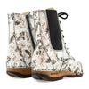 [Rose Bianco] Mara Damen Clog Stiefelette woody, farbe: roses blanco (weiss mit rosendruck schwarz)