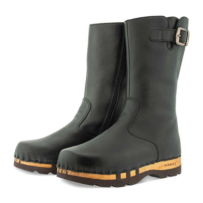 [Nero] Mario Herren Clog Fellstiefel woody, farbe: nero (schwarz), winterschuhe, wollfutter