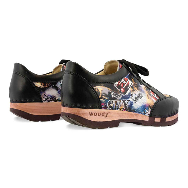 [Sex & Rock'n'Roll] Mary Damen Clog Sneaker Schwarz Leopard Damenclogs Sneaker woody Schuhe. mary-farbe: sex and rock'n'roll (multicolor)-schwarz_sneaker-damen-woody-holzschuhe