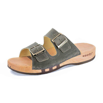 [Jeans] Max Herren Clog Pantolette mit biegsamer nachhaltiger holzsohle, der bestseller, farbe: jeans-grau, holzclogs woody, woody schuhe, woody shoes, handgemachte holzschuhe aus österreich, kärnten