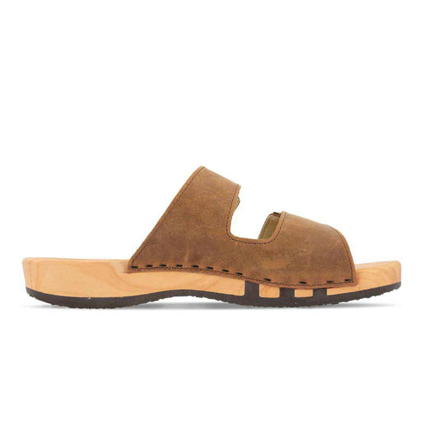 [Tabacco] Max Herren Clog Pantolette mit biegsamer nachhaltiger holzsohle, der bestseller, farbe: tabacco (braun), holzclogs woody, woody schuhe, woody shoes, handgemachte holzschuhe aus österreich, kärnten