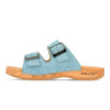 Maxima Damen Clog, pantoletten clogs damen mit biegsamer nachhaltiger holzsohle, der bestseller, farbe: baby blue (hellblau), holzclogs woody, woody schuhe, woody shoes, handgemachte holzschuhe aus österreich, kärnten