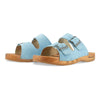 Maxima Damen Clog, pantoletten clogs damen mit biegsamer nachhaltiger holzsohle, der bestseller, farbe: baby blue (hellblau), holzclogs woody, woody schuhe, woody shoes, handgemachte holzschuhe aus österreich, kärnten