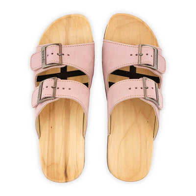 Maxima Damen Clog, pantoletten clogs damen mit biegsamer nachhaltiger holzsohle, der bestseller, farbe: confeto, holzclogs woody, woody schuhe, woody shoes, handgemachte holzschuhe aus österreich, kärnten