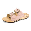 Maxima Damen Clog, pantoletten clogs damen mit biegsamer nachhaltiger holzsohle, der bestseller, farbe: confeto, holzclogs woody, woody schuhe, woody shoes, handgemachte holzschuhe aus österreich, kärnten