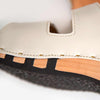Maxima Damen Clog [Creme] maxima, pantoletten clogs damen mit biegsamer nachhaltiger holzsohle, der bestseller, farbe: creme, holzclogs woody, woody schuhe, woody shoes, handgemachte holzschuhe aus österreich, kärnten