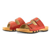 Maxima Damen Clog, pantoletten clogs damen mit biegsamer nachhaltiger holzsohle, der bestseller, farbe: rosso, holzclogs woody, woody schuhe, woody shoes, handgemachte holzschuhe aus österreich, kärnten