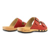 Maxima Damen Clog, pantoletten clogs damen mit biegsamer nachhaltiger holzsohle, der bestseller, farbe: rosso, holzclogs woody, woody schuhe, woody shoes, handgemachte holzschuhe aus österreich, kärnten