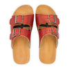 Maxima Damen Clog rosso, pantoletten clogs damen mit biegsamer nachhaltiger holzsohle, der bestseller, farbe: rosso, holzclogs woody, woody schuhe, woody shoes, handgemachte holzschuhe aus österreich, kärnten