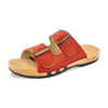 Maxima Damen Clog [Rosso] maxima, pantoletten clogs damen mit biegsamer nachhaltiger holzsohle, der bestseller, farbe: rosso, holzclogs woody, woody schuhe, woody shoes, handgemachte holzschuhe aus österreich, kärnten