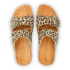 Maxima Damen Clog, pantoletten clogs damen mit biegsamer nachhaltiger holzsohle, der bestseller, farbe: wildcat (animal print), holzclogs woody, woody schuhe, woody shoes, handgemachte holzschuhe aus österreich, kärnten