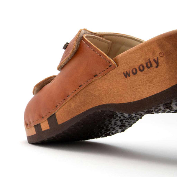 [Safor] Melanie Damen Clog Pantolette mit biegsamer nachhaltiger holzsohle, der bestseller, farbe: safor (braun), holzclogs woody, woody schuhe, woody shoes, handgemachte holzschuhe aus österreich, kärnten