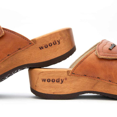 [Safor] Melanie Damen Clog Pantolette mit biegsamer nachhaltiger holzsohle, der bestseller, farbe: safor (braun), holzclogs woody, woody schuhe, woody shoes, handgemachte holzschuhe aus österreich, kärnten