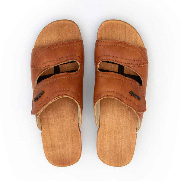 [Safor] Melanie Damen Clog Pantolette mit biegsamer nachhaltiger holzsohle, der bestseller, farbe: safor (braun), holzclogs woody, woody schuhe, woody shoes, handgemachte holzschuhe aus österreich, kärnten
