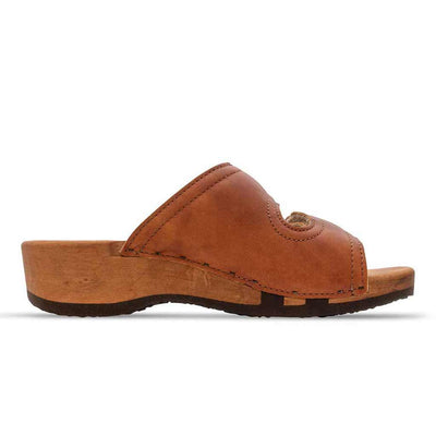 [Safor] Melanie Damen Clog Pantolette mit biegsamer nachhaltiger holzsohle, der bestseller, farbe: safor (braun), holzclogs woody, woody schuhe, woody shoes, handgemachte holzschuhe aus österreich, kärnten