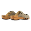 [Sand] Melanie Damen Clog Pantolette mit biegsamer nachhaltiger holzsohle, der bestseller, farbe: sand-warm_grey, holzclogs woody, woody schuhe, woody shoes, handgemachte holzschuhe aus österreich, kärnten