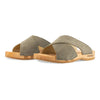 [Sand] Mila Damen Clog Pantolette mit biegsamer nachhaltiger weidenholzsohle, holzclogs woody, woody schuhe, woody shoes, handgemachte holzschuhe aus österreich, kärnten, farbe: sand