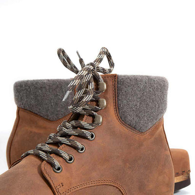 [Tabacco] Moritz Herren Clog Boots mit biegsamer nachhaltiger holzsohle, farbe: tabacco (braun), holzclogs woody schuhe, woody shoes, handgemachte holzschuhe aus österreich kärnten