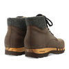 [Caffe] Moritz Herren Clog Boots mit biegsamer nachhaltiger holzsohle, farbe: caffe braun, holzclogs woody schuhe, woody shoes, handgemachte holzschuhe aus österreich kärnten