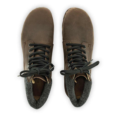 [Caffe] Moritz Herren Clog Boots mit biegsamer nachhaltiger holzsohle, farbe: caffe braun, holzclogs woody schuhe, woody shoes, handgemachte holzschuhe aus österreich kärnten