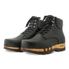 [Cervo Nero] Moritz Herren Clog Boots mit biegsamer nachhaltiger holzsohle, farbe: cervo nero schwarz, holzclogs woody schuhe, woody shoes, handgemachte holzschuhe aus österreich kärnten