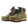 [Olivia] Moritz Herren Clog Boots mit biegsamer nachhaltiger holzsohle, farbe: olivia (grün), holzclogs woody schuhe, woody shoes, handgemachte holzschuhe aus österreich kärnten