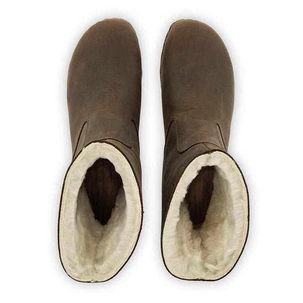 [Caffe] Nena Damen Clog Stiefelette mit biegsamer nachhaltiger holzsohle, farbe: caffe-braun, holzclogs woody schuhe, woody shoes, handgemachte holzschuhe aus österreich kärnten