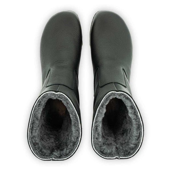 [Cervo Nero] Nena Damen Clog Stiefelette mit biegsamer nachhaltiger holzsohle, farbe: cerv nero (schwarz), holzclogs woody schuhe, woody shoes, handgemachte holzschuhe aus österreich kärnten
