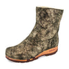 [Noirgold] Nena Damen Clog Stiefelette mit biegsamer nachhaltiger holzsohle, holzclogs woody schuhe, woody shoes, handgemachte holzschuhe aus österreich kärnten, farbe: noirgold (gold mit schwarzen cracks)