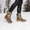[Noirgold] Nena Damen Clog Stiefelette mit biegsamer nachhaltiger holzsohle, holzclogs woody schuhe, woody shoes, handgemachte holzschuhe aus österreich kärnten, farbe: noirgold (gold mit schwarzen cracks)